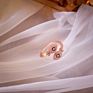 Blue Zirconia Turkish Evil Eyes Open Ring Adjustable Rose Gold Plated Double Evils Eyes Finger Ring