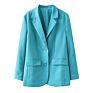 Bmurhm Za2021 Autumn Casual Women's Patch Pockets Single-Breasted Solid Color Ladies Blazer