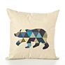 Bohemian Cartoon Animal Pattern Linen Cushion Cover Sofa Festival Pillow Cover Supports Pattern