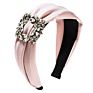 Boutique Geometric Hollow Pattern Ring Buckle Rhinestone Hairband Banquet Retro Fabric Headwear Wide Side Gold Velvet Headband