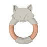 Bpa Free Animal Shape Silicone Chew Toy Baby Teething Ring Silicone and Wooden Baby Teether