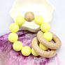 Bpa Free Baby Wooden Toys Teether Infant Baby Rattle