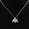 Brazilian Tarnish Free 18K Gold Plated Bee Pendant Necklaces Handmade 925 Sterling Silver Jewelry