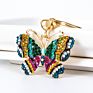 Butterfly Alloy Diamond Key Chain Gold Plated Gift Key Chain