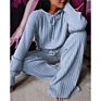 C1 Ladies Autumn 2Pcs Ribbed Sweaters Crop Top Pants Suits Loose Cozy Casual Women Lounge Wear Sets