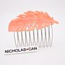 Canyuan Leaves Feathers Hair Combs Decorative Plastic Classical Tortoiseshell Cellulose Acetate Combs