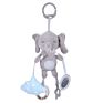 Cartoon Animals Baby Cot Hanging Plush Rattles Newborn Teether Rattle Toy with Elephant Civet Cat Long-Eared Bunny