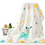 Cartoon Printing 100% Organic Cotton Muslin Baby Swaddle Blanket