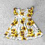 Casual Dress Girl Ruffle Dress Cow Farm Printed Baby Girl Dresses