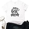 Casual Style Letters Short Sleeve round Neck Tops Women's Blouses & Shirts