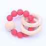C'dear Multi-Colored Comprehensive Wood Educational Children Shaking Baby Rattle and Teether Giftset, Teething Ring//