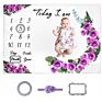 C'dear Photography Props 1-12 Months Double Sided Cotton Customized Memory Rainbow Minky Baby Private Label Milestone Blankets