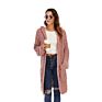 Cgyy Autumn Casual Women Long Popcorn Knit Sweater Cardigan Oversized Sweater with Pockets for Ladies Knitwear Loose Coat