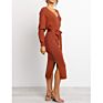 Cheapest Product Dresses Women Lady Elegant Party Designer Women V Neck Bodycon Waist Belt Dress