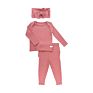 Children Baby Girls Romper Dress Sleepwear Clothes 2 Pcs Solid Modal Cotton Girls Pajamas for Kids with Bow