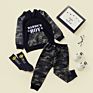 Children Boys Camo Raglan Hoodie Top Jogger Pant Tracksuit Outfits Kids Boy's Clothing Sets