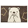 Children Designs Cartoon Hippo Pattern Printing Fluffy Printed Carpet Rugs Microfiber Non-Slip Bath Rug