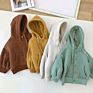 Children's Autumn and Boys and Girls Cardigan Sweater plus Velvet Hooded Coat