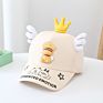 Children's Cartoons Hats Cute Crown Angel Wings Little Bear Caps for Boys Girls Letter Printing Kids Baseball Cap