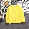 Children's Clothing Kid's Autumn and Solid Color round Neck Pullover Sweater Candy Color Base Shirt Sweater