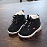 Children's High Top Pu Leather Add Velvet Warm Breathable Soft Non Slip Kids Casual Shoes Boots