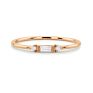 Choose Your Color Baguette and round Stones Ring Bar Set Rings Jewelry Women Rings for Women