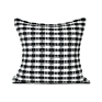 Classic Grid Pattern Woven Fabric Sofa Square Pillowcase Modern Decorative Woven Cushion Cover