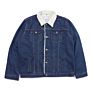 Classic Men's Denim and Cashmere Stitching Men's Plush Thickened Denim Jacket Casual Sports Jacket