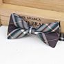 Classical Men's Bow Tie Plaid Striped Flexible Bowtie Smooth Necktie Soft Matte Butterfly Decorative Pattern Color Ties