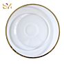 Clear 13 Inch Gold Rim Glass Charger Plates for Wedding Party Decoration