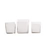 Clear Cube Square Glass Vase For