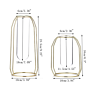 Clear Geometric Plant Pot Centerpiece Plant Vase with Iron Art Frame Stand