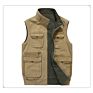 Cmmj2029 Vest Price Reversible Khaki and Green Cotton Vest for Men Hunting Waistcoat