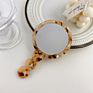 Color Cellulose Acetate round Single Side Handle Cosmetic Mirror Girls Gift Portable Makeup Mirror