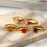 Colorful Enamel Stainless Steel Jewelry Smiley Happy Face Rings for Women 18K Gold Plated Signet Ring Tarnish Free