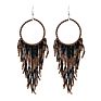 Colorful Handmade Seed Beads Earrings Boho Tassel Long Earrings for Women Jewelry