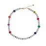Colorful Letters Beads Choker Necklace Bohemian Love Flower Smiley Face Heart Pearl Beaded Necklace