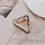 Colorful Women Hair Clips Accessory Matte Triangle Luxury Middle Golden Metal Hair Claw Clips