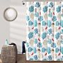 Coral Coast Reef Feather Polyester Fabric Shower Curtain Waterproof Printing Bathroom Shower Curtain