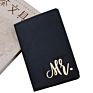 Couple Black and White Pu Passport Case Mrs Mr Passport Cover