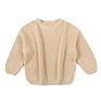 Cozy Chunky Knitted Crew Neck Pullover Blouse Sweater in Pink