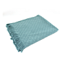 Cozy Lightweight 50"X60"Decorative Green Diamond Cotton Knit Woven Throws Blankets for Couch