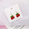 Creative Cute Simulation Fruits Dangle Drop Earrings Sets Statement Handmade Lemon Strawberry Hoop Earrings for Women Girls Jewe