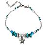 Creative Simple Beach Star Pendant Anklets Starfish Charm Ankle Bracelet Rice Bead Retro Anklet Foot Chain Jewelry
