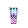 Crystal Clear Lid Water Double Wall Vacuum Insulation Mermaid Stainless Steel Travel Coffee Mug