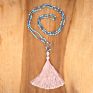 Crystal Knot Tassel Necklace Hand Woven Long Sweater Chain Buddha Head Pendant Women's Necklace