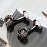 Cufflinks Novelty Knot Cufflinks Silver Color Men's Jewelry Classic Cuff Link for Shirt