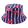 Customized Embroidered Canvas Boys Wide Brim Flamingo Full Print Bucket Hat