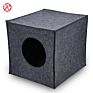 Customized Hill Design Cat Houses Grey Felt Pet Cave Bed Light Grey Felt Pet Bed with Cushion