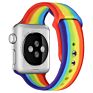 Customized Tie Dye Printed Smart Rubber Strap Flower Stripe Leopard Print Silicone Watch Band Strap for Apple Iwatch Se 6